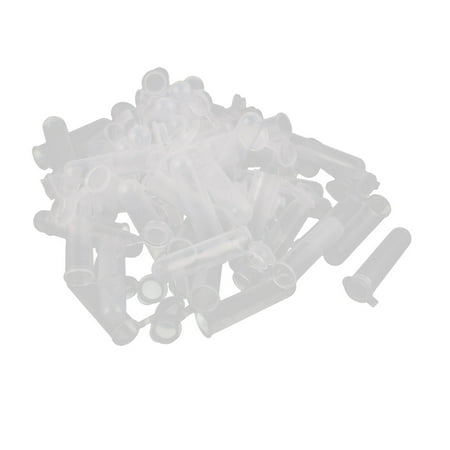 50Pcs 5ml Laboratory Plastic Clear Round Bottom Centrifuge Tubes w Graduated