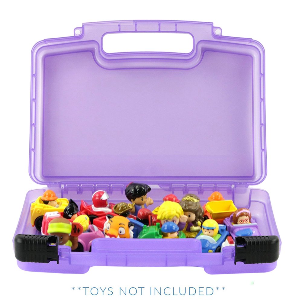 Little People Case, Toy Storage Carrying Box. Figures Playset Organizer. Accessories For Kids by