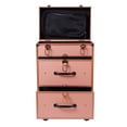 thumbnail image 3 of Professional Cosmetic Rolling Makeup Case Trolley with Drawers Fit for Make-Up Artists Nail Technicians Beauticians - Rose Gold, 3 of 12