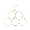 thumbnail image 1 of CHAO Percha para bufandas con 5 presillas, almacenamiento colgante de metal para bufandas, corbatas, cinturones, pashminas, etc., 1 of 3