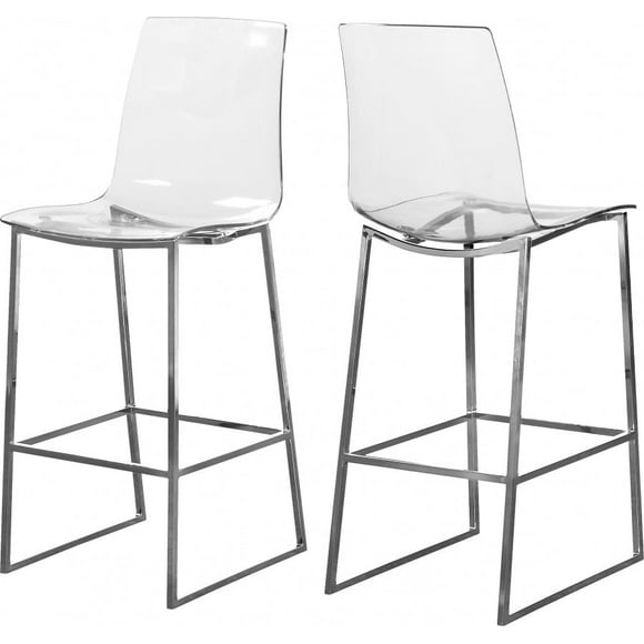 Tabouret de comptoir chromé Lumen