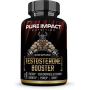 Tribulus Terrestris Testosterone Booster for Men by Pure Impact USA - 120 Capsules (Pack of 2)
