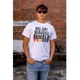 thumbnail image 4 of Big Gay Bearded Funcle Uncle Rainbow Men's Big & Tall Crewneck Graphic Tee Brisco Brands 2X, 4 of 5