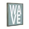 thumbnail image 3 of Stupell Wave Turquoise Summer Typography Landscape Painting Gray Floater Framed Art Print Wall Art, 3 of 6