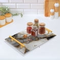thumbnail image 5 of Iauyy Modern Square Bathroom Tray with Handles - Acrylic & Aluminum Alloy Vanity Countertop Organizer ，Around The Golden Lines, 5 of 7