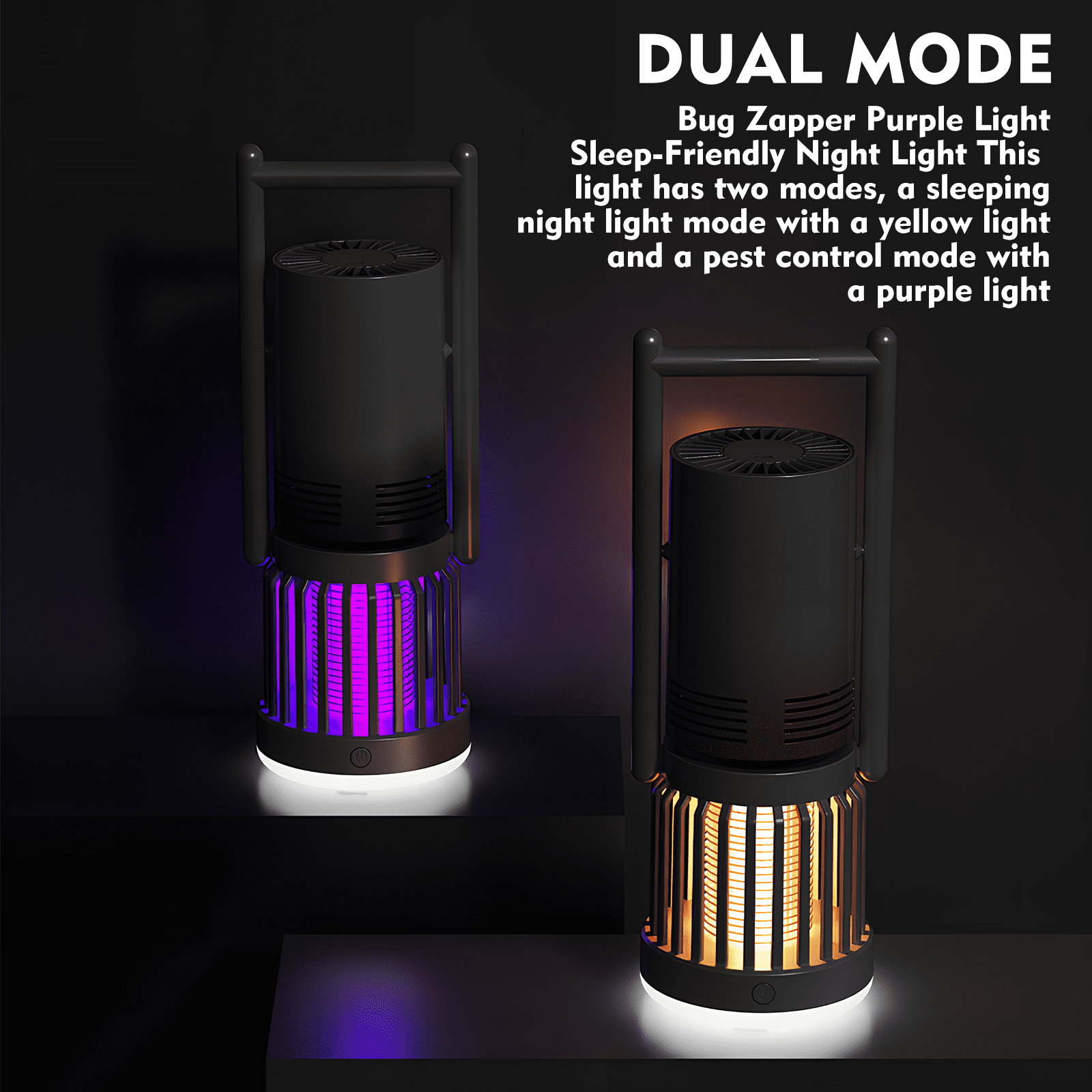 G · PEH Bug Zapper, Outdoor & Indoor Rechargeable Mosquito Killer Lamp with LED Light Electric Insect Traps for Home Camping Backyard Patio Garden