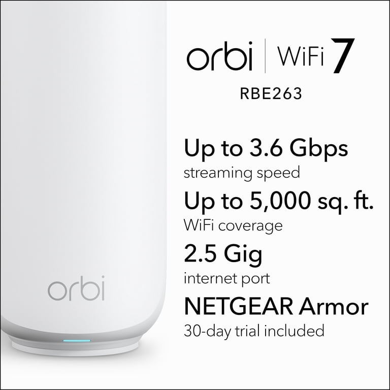 NETGEAR Orbi 260 Series Dual-band WiFi 7 Mesh Network System for