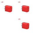 thumbnail image 1 of ZLight Chargeur de Téléphone Prise US Adaptateur de Charge Mural Tête de Remplacement Rouge Melon D\'eau 3Ensemble, 1 of 5