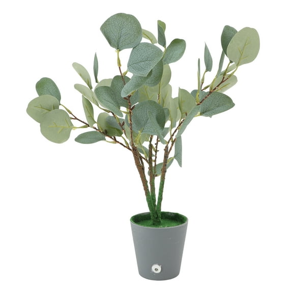 Tree Artificial Lighted Tabletop Eucalyptus Tree USB Powered LED Faux Potted Plant with Lights for Office Indoor Decoration