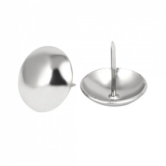 10/20/25Pcs Upholstery Nails Tack 11/16/19/25/30mm Head Diameter Round Thumb Push Pins for Furniture Sofa Headboards Silver Tone