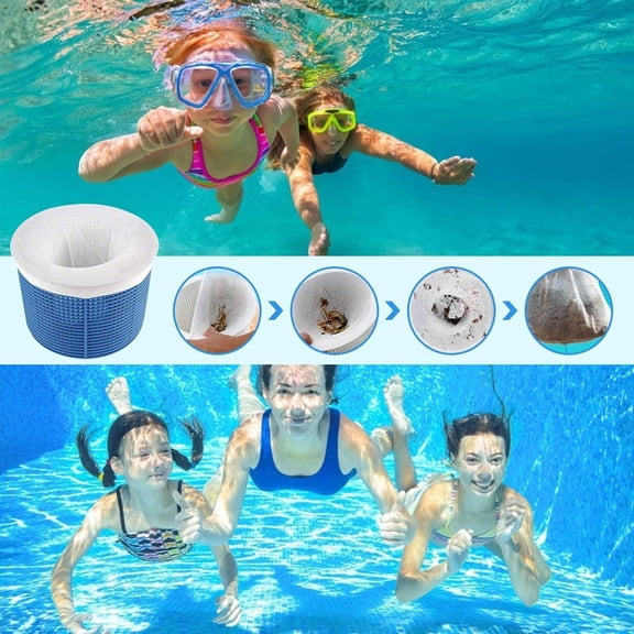 HBBKVI Pool Skimmer Filter Socks for Above Ground and Inground Pool Skimmer Basketnets Fine Mesh Screen Socks for Pool Skimmer Basket 10/30/50/80/100pcs