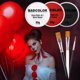 thumbnail image 4 of Set de pintura facial y corporal BADCOLOR blanco, negro y rojo con pinceles, 4 of 8