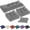 Gray, variant on 44 x 19 x 4 Inch Outdoor Bench Cushion Set of 3 Waterproof Tufted 1 Patio Loveseat Cushions and 2 Square Chair Seat Pad for Outdoor Furniture Couch Swing Sofa Wicker Settee(Black)