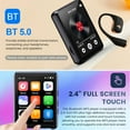 thumbnail image 2 of Tignapoo 128GB Pink Bluetooth MP3 Player with 2.4" Touchscreen, FM Radio, E-Book Reader, and High-Quality Audio Support, 2 of 7