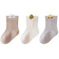 thumbnail image 3 of Krdevn 3-Packs Soft Baby Socks for Toddlers Cozy Kids Socks with Cute Cartoon Designs Breathable Comfortable Everyday Wear,0-6 Months, 3 of 3