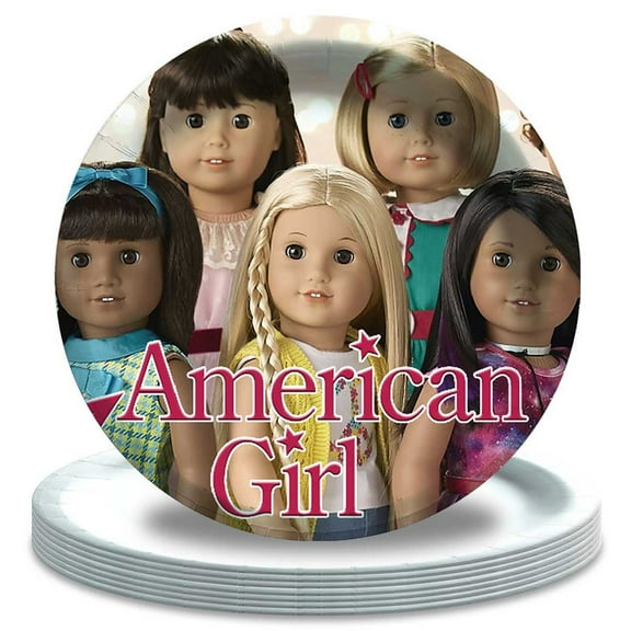 American Girl Doll Party Decorations Tableware Plates Supplies Birthday Disposable Dinnerware