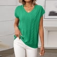 thumbnail image 6 of AherBiu Sweater Tops for Women Cable Knitted Vests V Neck Sleeveless Summer Casual Loose Pullover Top, 6 of 8