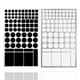 thumbnail image 1 of JIEHENG Pegatinas de bloqueo de luz LED, pegatinas opacas de luz, 2 hojas de cubierta blanca y negra, pegatinas opacas para electrónica, cubiertas LED, bloquea el 100% de las luces LED (corte 100% blo, 1 of 5
