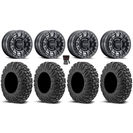 Method 415 Bdlk 15 Wheels Bk +38mm 30 MotoVator Tires Polaris RZR XP 1000 / PRO XP / Ranger XP 900/1000