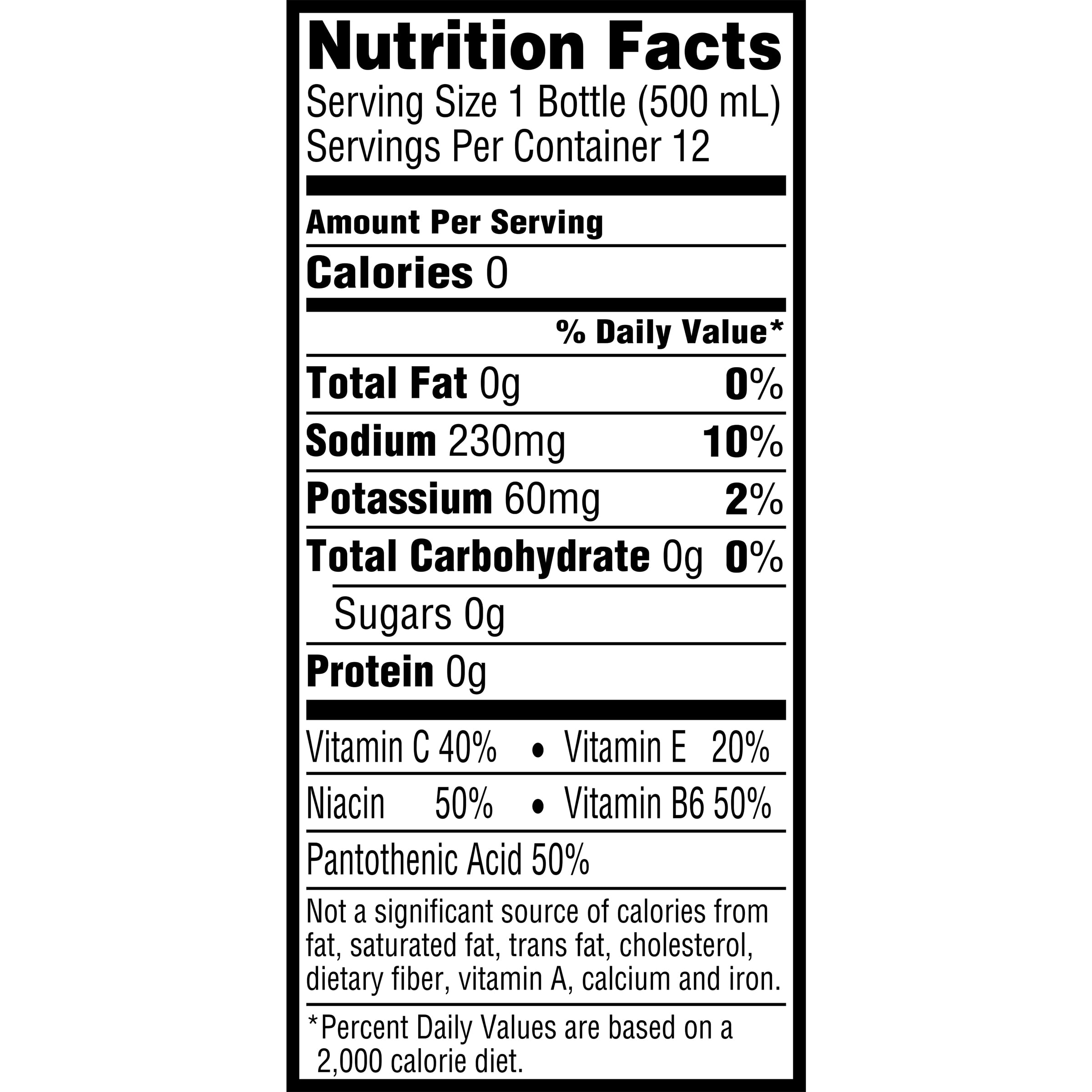 Propel Flavor Packets Nutrition Facts – Runners High Nutrition