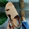 thumbnail image 5 of 2025 Clearance Items under $5 asdoklhq Sandals for Women Clearance Under $10,Summer Ladies Sandals Breathable Elastic Webbing Platform Casual Sandals, 5 of 7