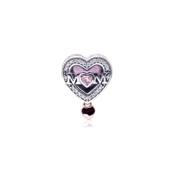Pandora Two-tone Openwork Mom & Heart Charm