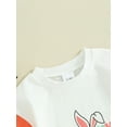thumbnail image 5 of Jxzom Newborn Infant Baby Boy Girl My First Easter Outfit 3 6 12 18 Months Bunny Carrot Romper Long Sleeve Crewneck Sweatshirt Bodysuit, 5 of 8