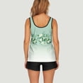 thumbnail image 5 of WTOBBY Women's Tropical Floral Tankini Set Two-Piece Swimsuit Flowy Shorts & Top Lightweight Bathing Suit for Resort Vacation,Light Green XL, 5 of 5