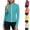 Blue, variant on Maqroz Womens Sun Protection Long Sleeve Shirts Rash Guard Jacket Clothing UPF 50 Lightweight Full Zip Cropped Long Sleeve Workout Hiking Running Athletic Tops Army Green M