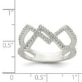 thumbnail image 5 of White Sterling Silver Ring Band Fashion Closed Back Cubic Zirconia CZ Round Clear, 5 of 5