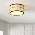 thumbnail image 6 of JONATHAN Y Evan 14" 2-Light Rustic Farmhouse Iron LED Flush Mount, Oil Rubbed Bronze, JYL1313A, 6 of 9