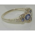 thumbnail image 5 of 925 Sterling Silver Natural Tanzanite Womens Promise Ring - Size 6.5, 5 of 6