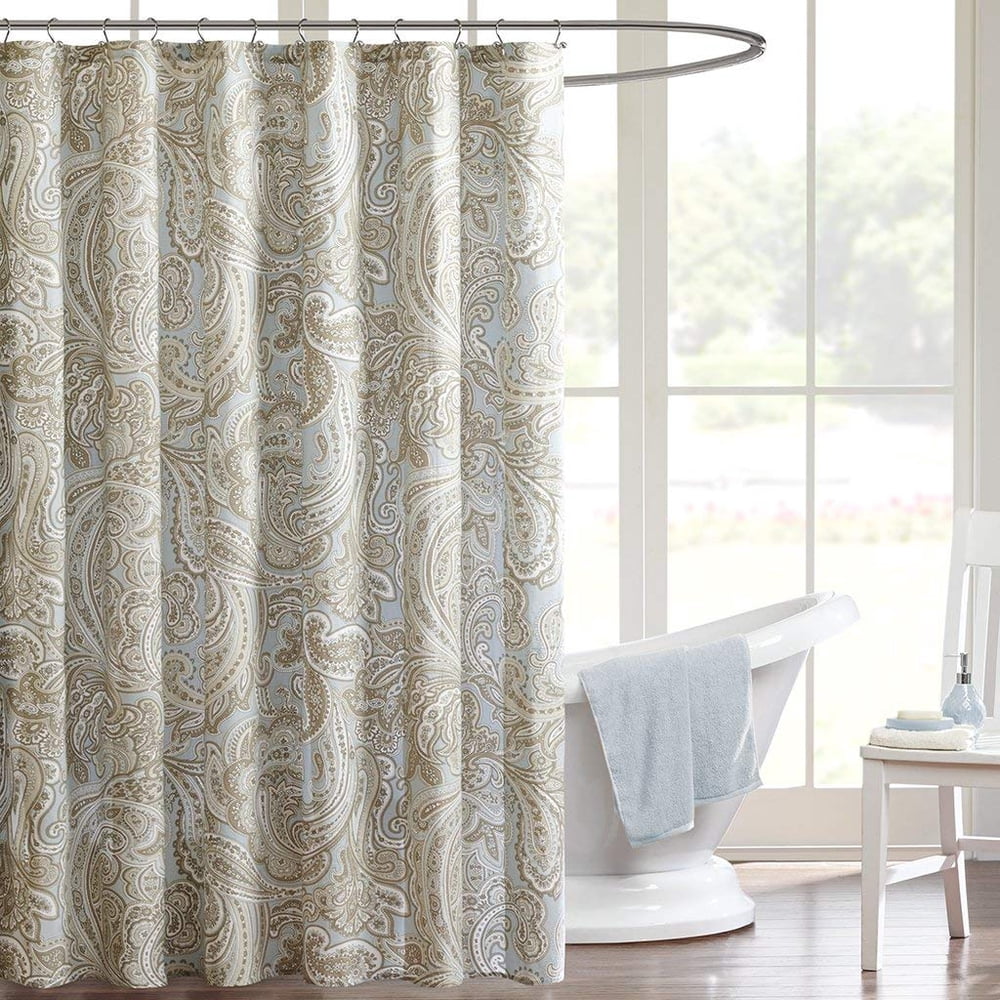 Madison Park MPP70 042 pure Ronan Shower Curtain 72x72 Blue 72x72