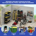 thumbnail image 2 of ModFusion 8x10 ft Storage Shed with Large Window, Lockable Double Door, Galvanized Metal Steel, Air Vent, Outdoor Utility Tool House, Dark Gray and White, 2 of 13