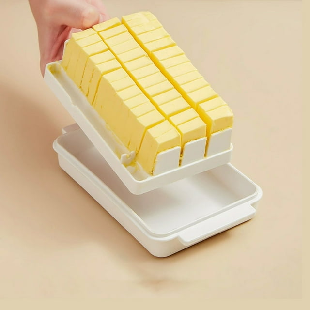 Cheese Storage Container with Lid for Refrigerator, Food Grade Plastic Box for Fresh Cheese, Butter, Lunch Meat, Slice and Cut Storage, Kitchen Organizer