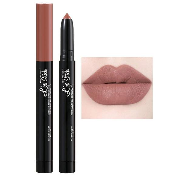 Clearance! ZTTD Lipstick Pen Velvet Female Lipstick Pen Paste Rose with Pencil Sharpener Automatic Lip Liner Non Fading Non Stick Cup Lipstick Pen Waterproof Long Lasting Lipstick
