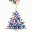 thumbnail image 2 of Wuztai Butterfly Adorned Christmas Tree Acrylic Ornament, Sparkling Holiday Decor with Purple Pink Blue Designs, Christmas Tree Decoration, 2 of 3
