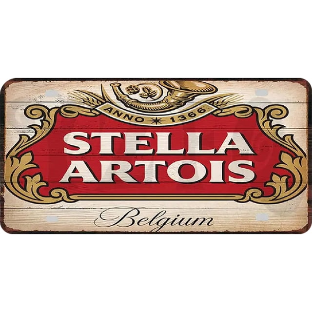Hojalata Rectangular 30*15cm Matrícula Tipo Stella Artois Wdftyju
