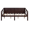 thumbnail image 4 of Harper & Bright Designs Full Size Wooden Daybed with Sturdy Frame and Side Rails, Living Sofa Bed for Guest Room, Espresso, 4 of 9
