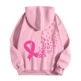 thumbnail image 5 of Yuannlog Mens Zip Up Hoodies With Pocket And Drawstring For Daily Wear And Breast Cancer Awareness Print Basic Pullover Oversized Sweatshirts Tops, 5 of 6