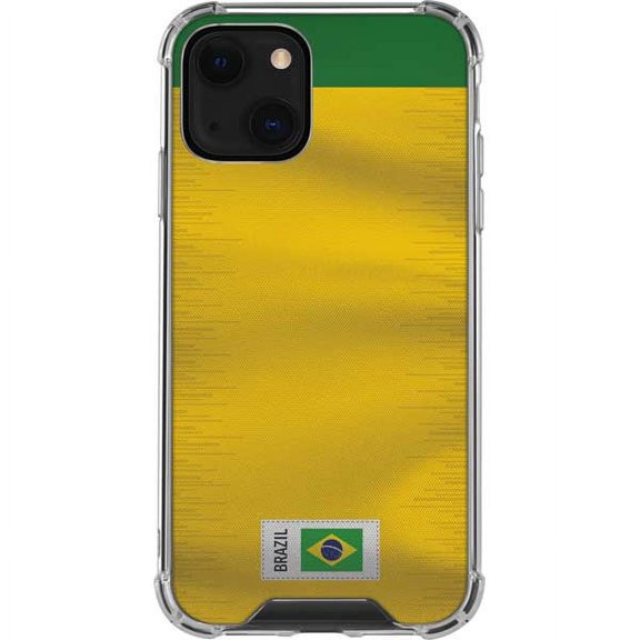 Skinit Countries of the World Brazil Soccer Flag iPhone 14 Plus Clear Case