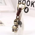 thumbnail image 3 of 1 llavero de búho de animal, llavero vintage, pequeños regalos para niños y mujeres, llaveros de cuero para coche, llavero de oso de metal, lindo llavero, pequeños regalos para niños y mujeres, vintage Rojo Verde, 3 of 5