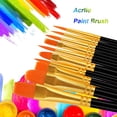 thumbnail image 2 of Paint Brushes Set,20 Pcs Round Pointed Tip Paintbrushes Nylon Hair Artist Acrylic Paint Brushes for Acrylic Oil Watercolor, Face Nail Art, Miniature Detailing and Rock Painting (Black), 2 of 5