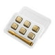 thumbnail image 4 of Cubitos de hielo de acero inoxidable, piedras para whisky con bandeja, piedras para enfriar jugo de vino, para bebidas de whisky, café y otras bebidas 6 Oro con Clip, 4 of 8