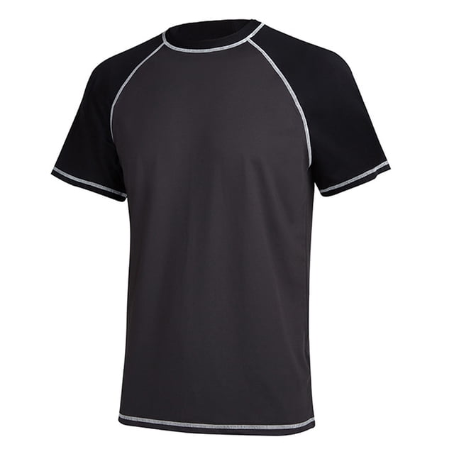 Traje de surf para hombre, traje de baño, traje de protección solar suelto de manga corta para hombre UPF50 + traje de protección solar para deportes al aire libre