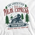 thumbnail image 2 of The Polar Express Train Depot Adult Pull-Over Hoodie, White, X-Large, 2 of 4
