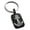 Black, variant on Stainless Steel Nautical Floral Rose Anchor Engraved Small Rectangle Dog Tag Charm Keychain Keyring