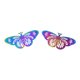 thumbnail image 2 of Ion Plating(IP) 201 Stainless Steel Filigree Pendants Etched Metal Embellishments Butterfly Rainbow Color 23x48x0.2mm Hole: 1.5mm, 2 of 2