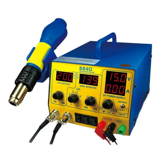 3 In 1 Rework Soldering Station Hot Air Station With 15V,2A DC Power Supply,Soldering Station ,High Temperature Resistant