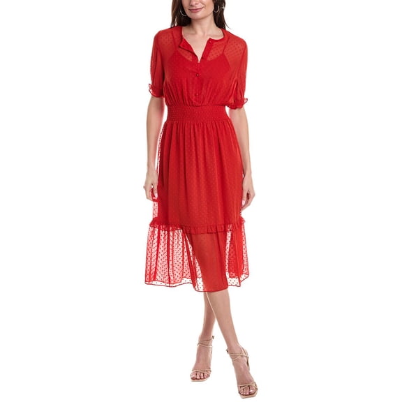 Nanette Nanette Lepore womens  Midi Dress, 14, Red